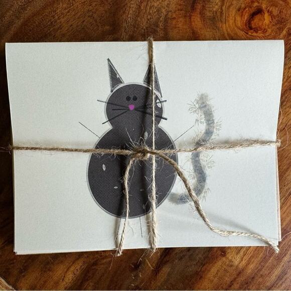 NWT Greeting Cards Blank Cards for Cat Lovers Set of 6 w/Envelopes Custom Brown - Picture 3 of 3